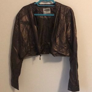 3/4 length pleather jacket
